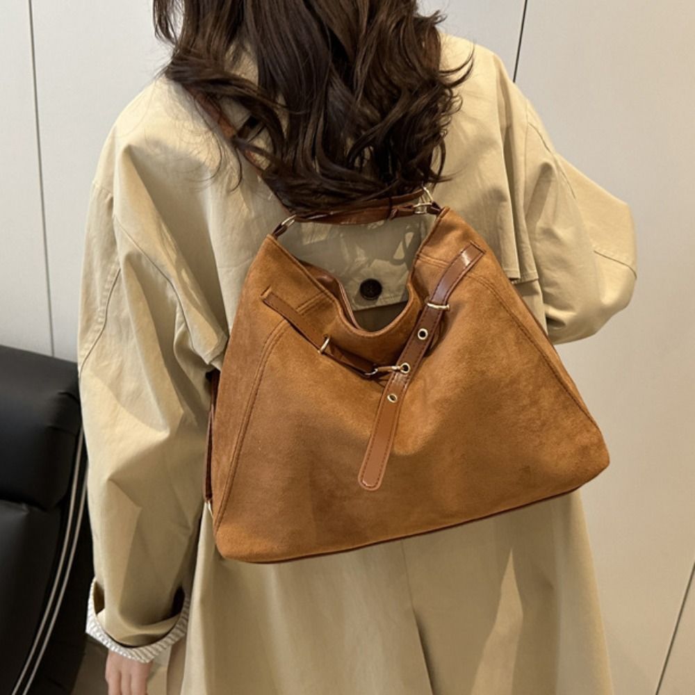 Tote Bag Beach - Trendy Büyük Kapasiteli Süet Tote Çanta