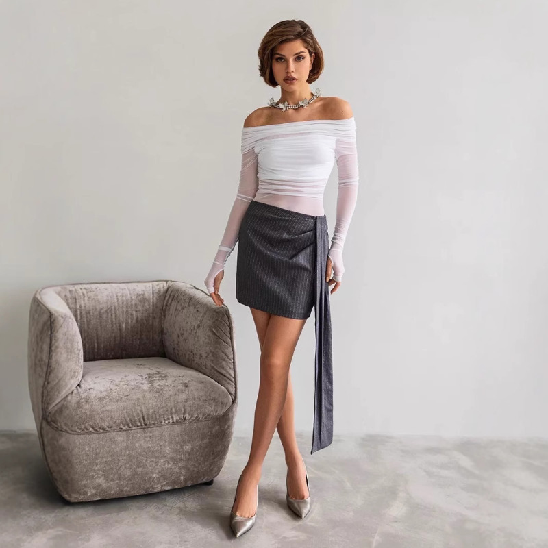 Kadınlar İçin Fileli Omuzları  - Blouse Off Shoulder incelemesi ve fiyatı