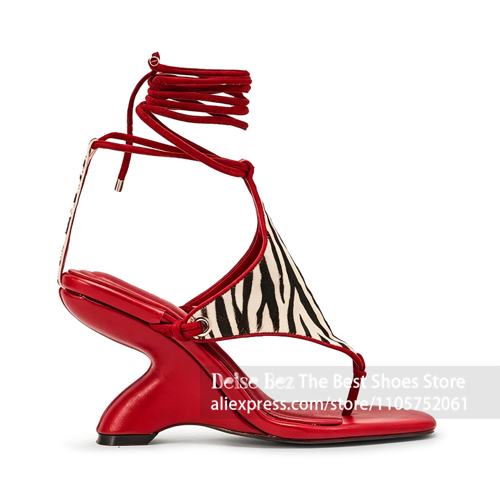 Zebra Desenli Bağcıklı Heykel  - Sandal Strappy Heeled incelemesi ve fiyatı