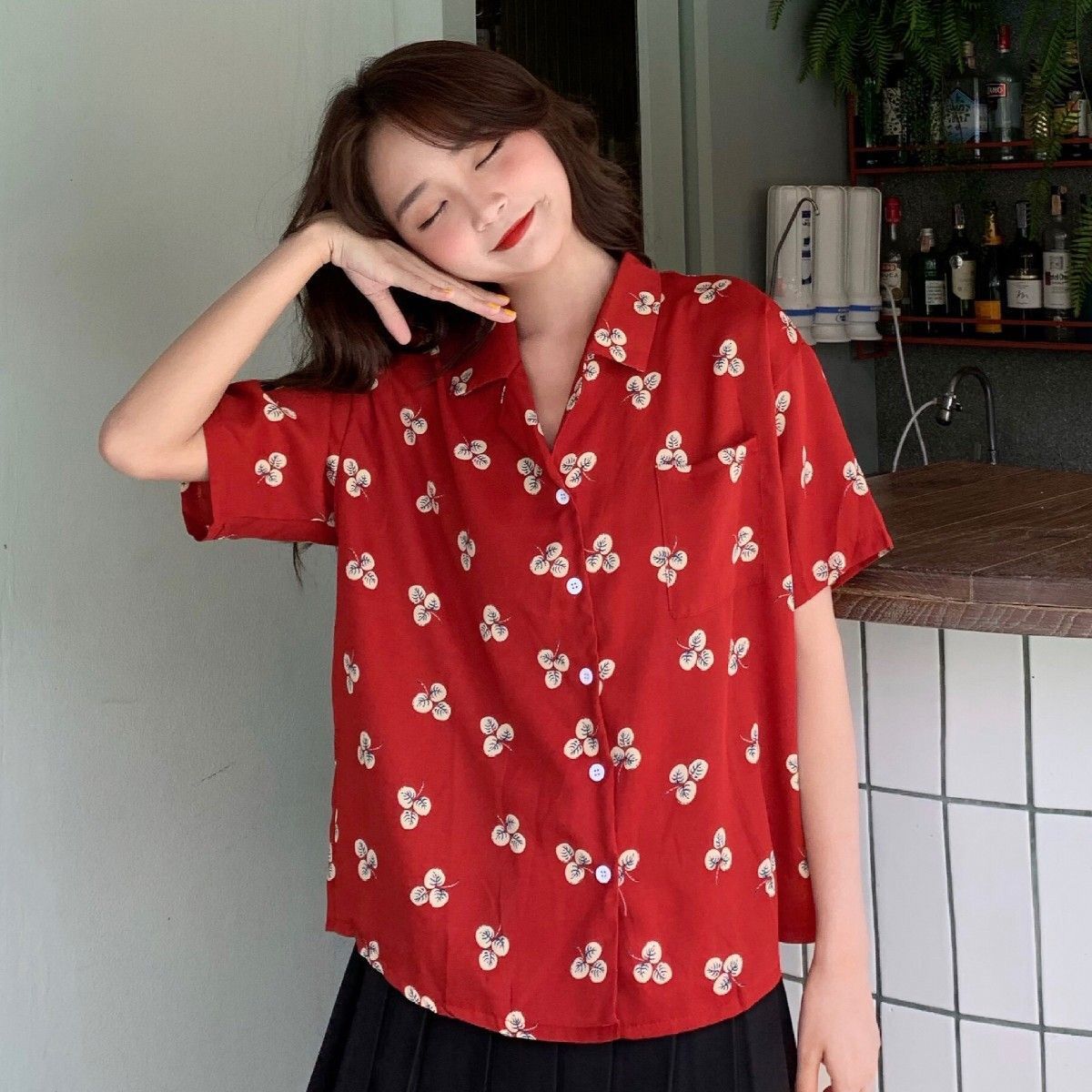 Retro Çiçek Desenli Kısa Kollu - Romper Floral Print incelemesi ve fiyatı